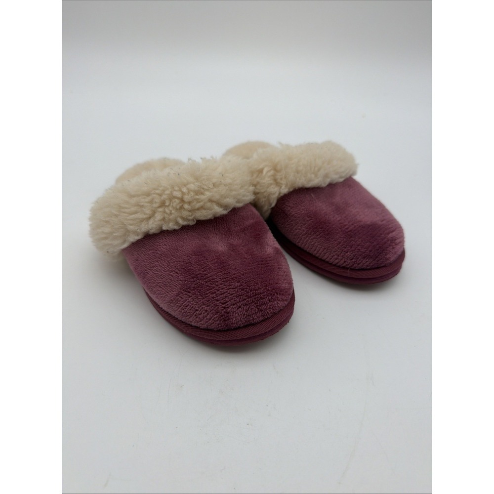 UGG Scuffette II Slippers Youth Size 2 Purple Sheepskin Suede Slip On Shoes